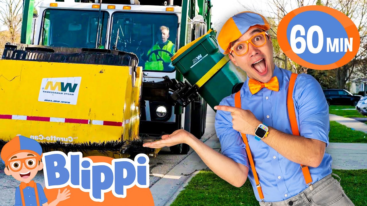 blippi recycles with garbage trucks - Youtube Kids