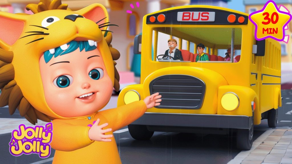 the wheels on the bus jolly jolly - Youtube Kids