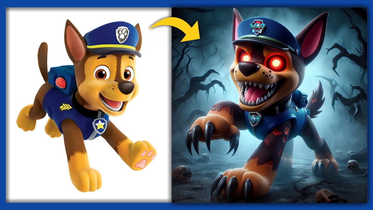 paw patrol all characters as spooky zombie dog - Youtube Kids