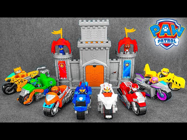 PAW Patrol , Rescue Knights Castle HQ, Escenario Transformable De 11 Piezas Con Figuras De Acción De Chase Y Del Minidragón